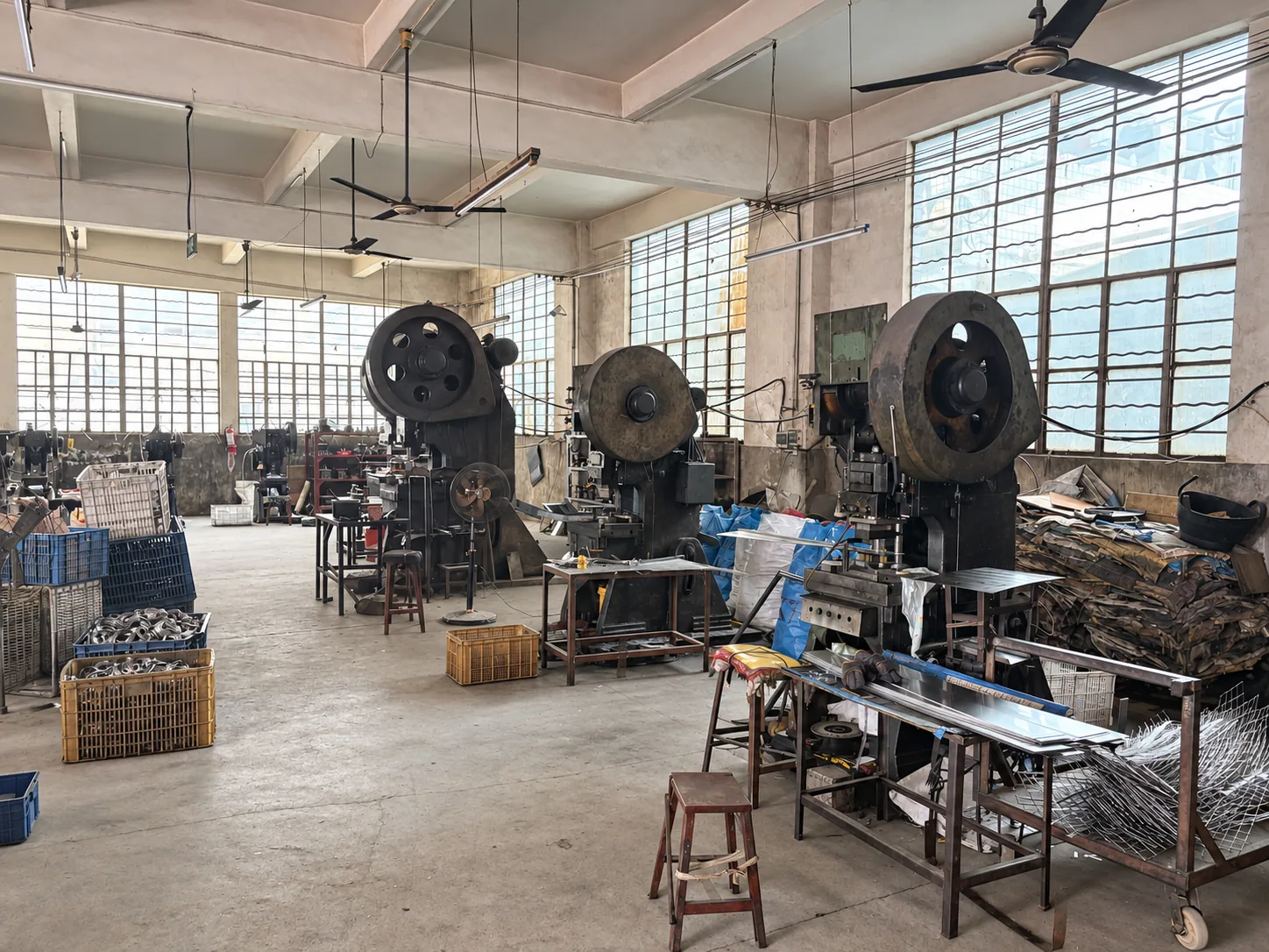 Metal hardware production at Jinxing Hardware in Quanzhou, China