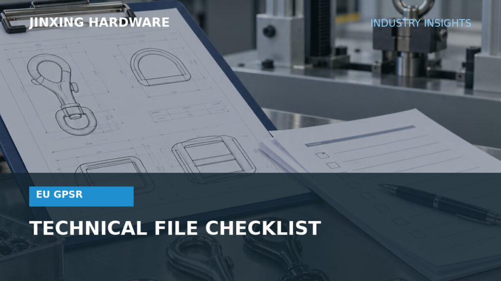 EU GPSR technical file checklist for pet and equestrian accessories