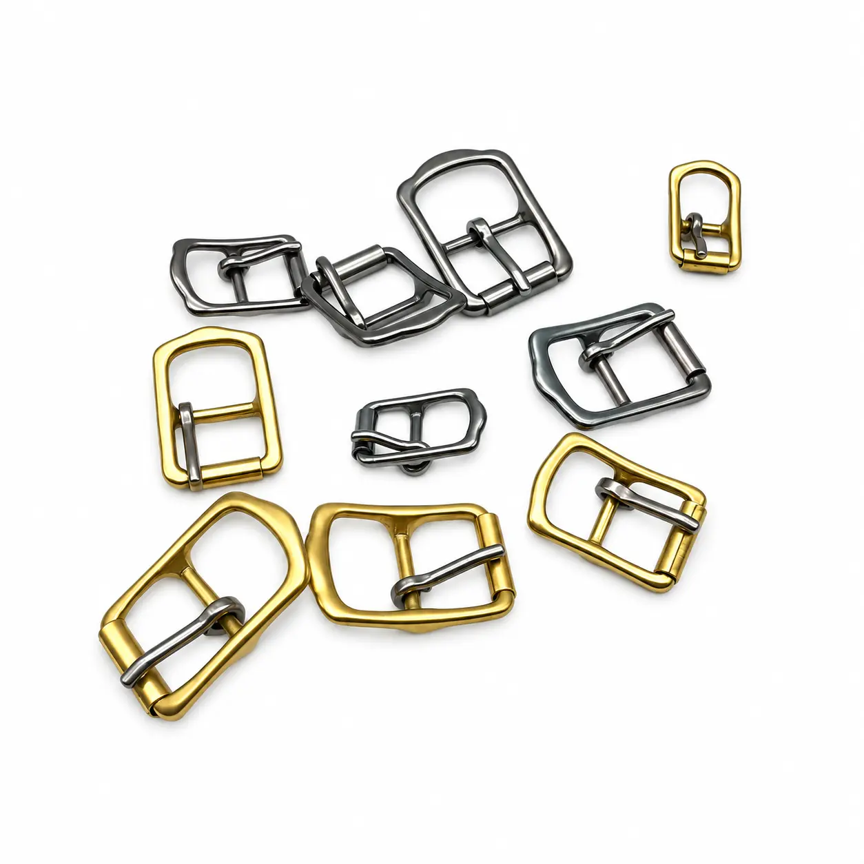 Stainless steel roller buckle assortment for tack and straps
