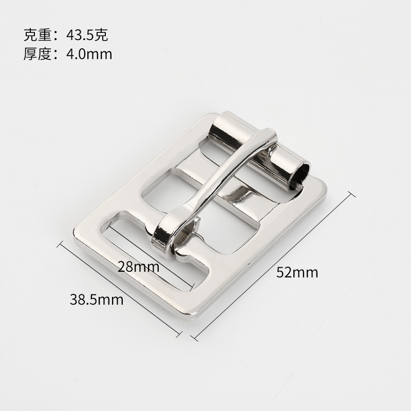 28 mm flat roller pin buckle 52 by 38.5 mm