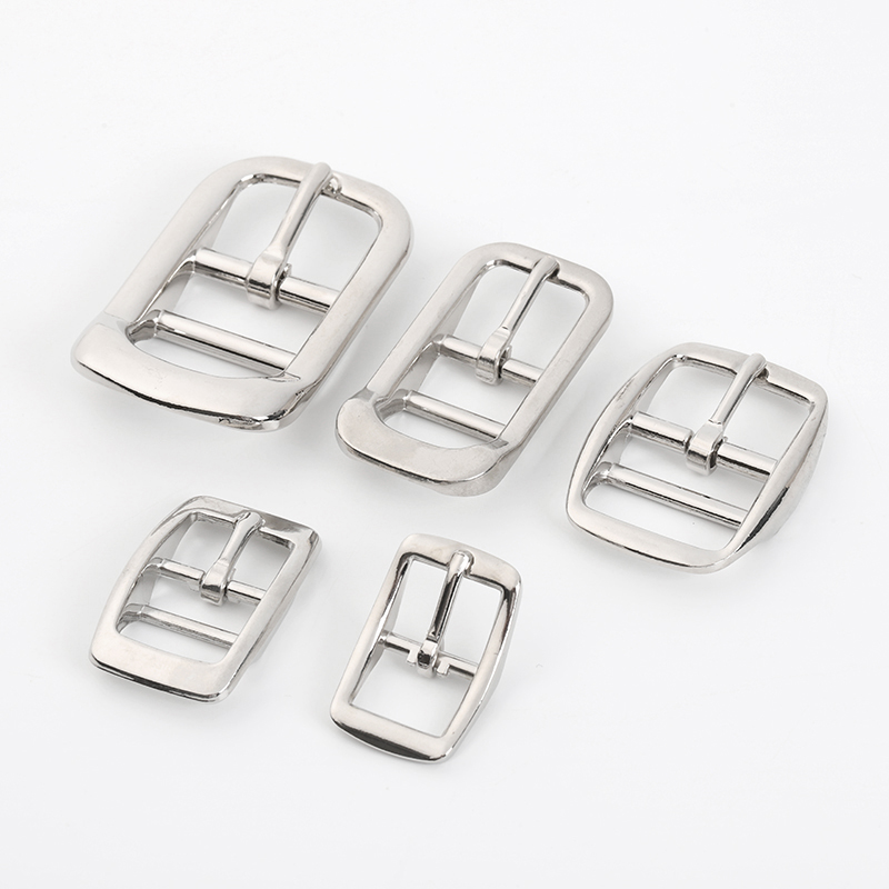 Roller pin buckles for webbing in five metal styles