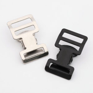 27mm metal webbing clips in silver and black
