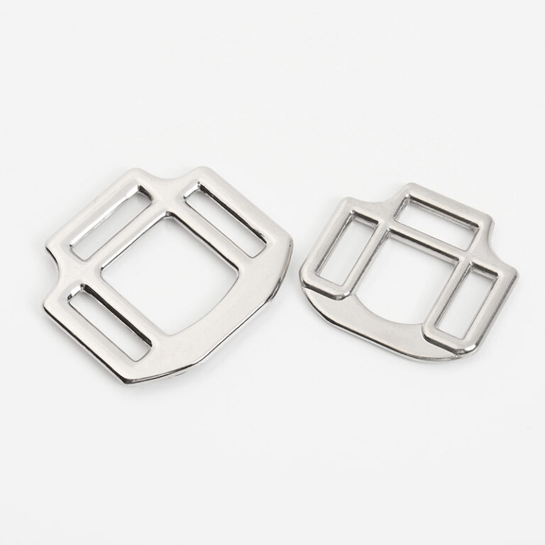 Two sizes of multi-slot metal webbing connector
