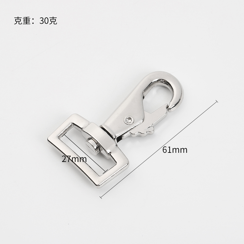 Large round-eye swivel snap hook with 33mm ring and 120mm overall length