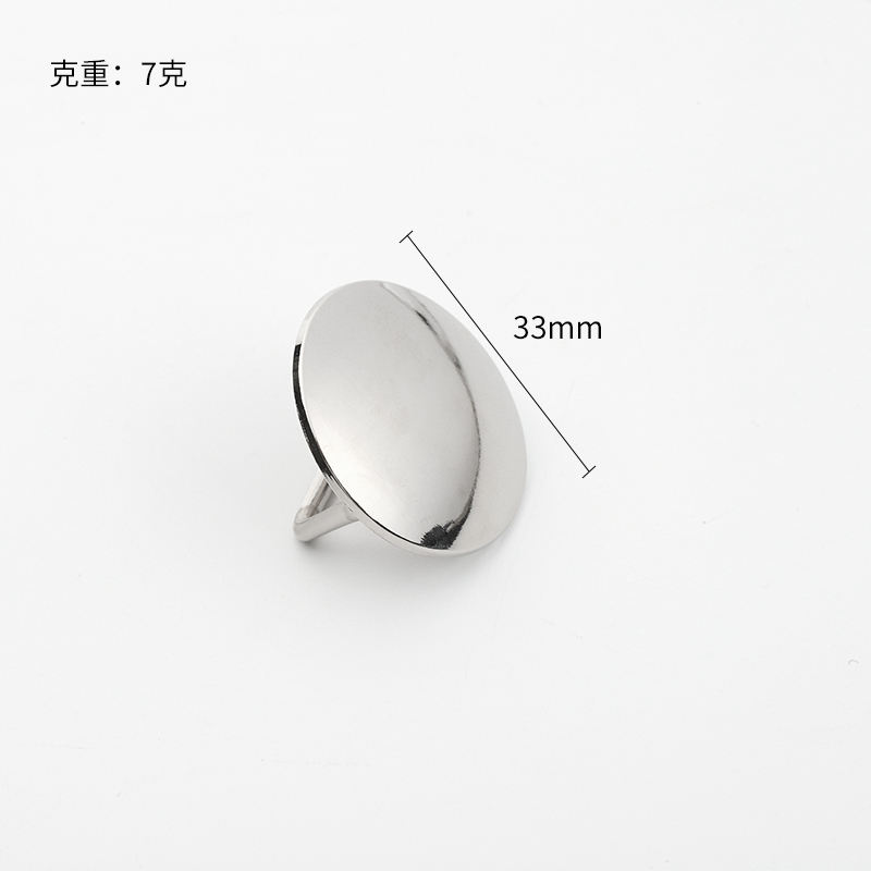 Round pin-back button with 33mm face diameter